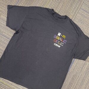 McDonalds BTS Collaboration Crew T Shirt Black Mens Size L